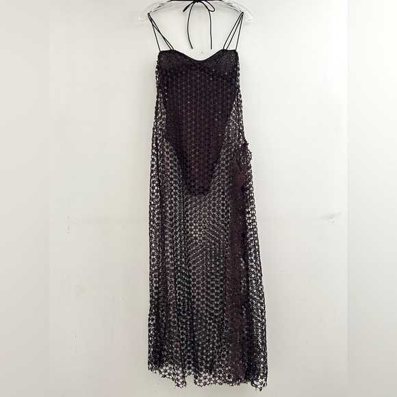 FREE PEOPLE X INTIMATELY || Smoke & Mirrors Brown Bodysuit Slip. Sz. XS - Picture 7 of 16